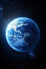 Obraz premium Mesmerizing View of the Blue Planet Earth in the Vastness of Space