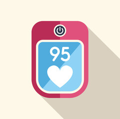 Heart rate monitor is displaying a healthy heart rate, representing a healthy lifestyle