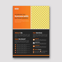 Flyer in A4 with colorful polygon shape, Corporate Flyer, cover modern layout, annual report, poster, geometric shapes, flyer in A4, Business Flyer Template.