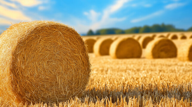 The orderly rows of hay represent Creation, Harvest, and the Careful Preparation for Future Needs