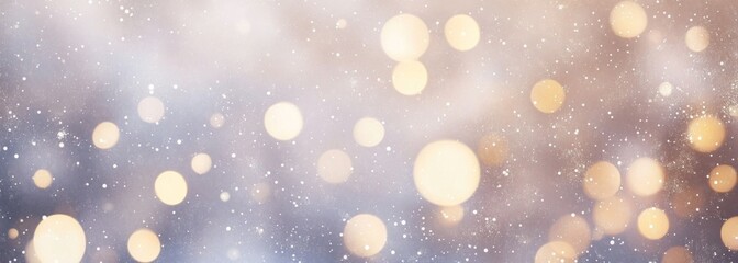 Abstract Blurred Background with Bokeh Lights and Glitter in Pastel Colors for Christmas, Weddings, or Birthday Parties