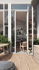 home interior with fireplace