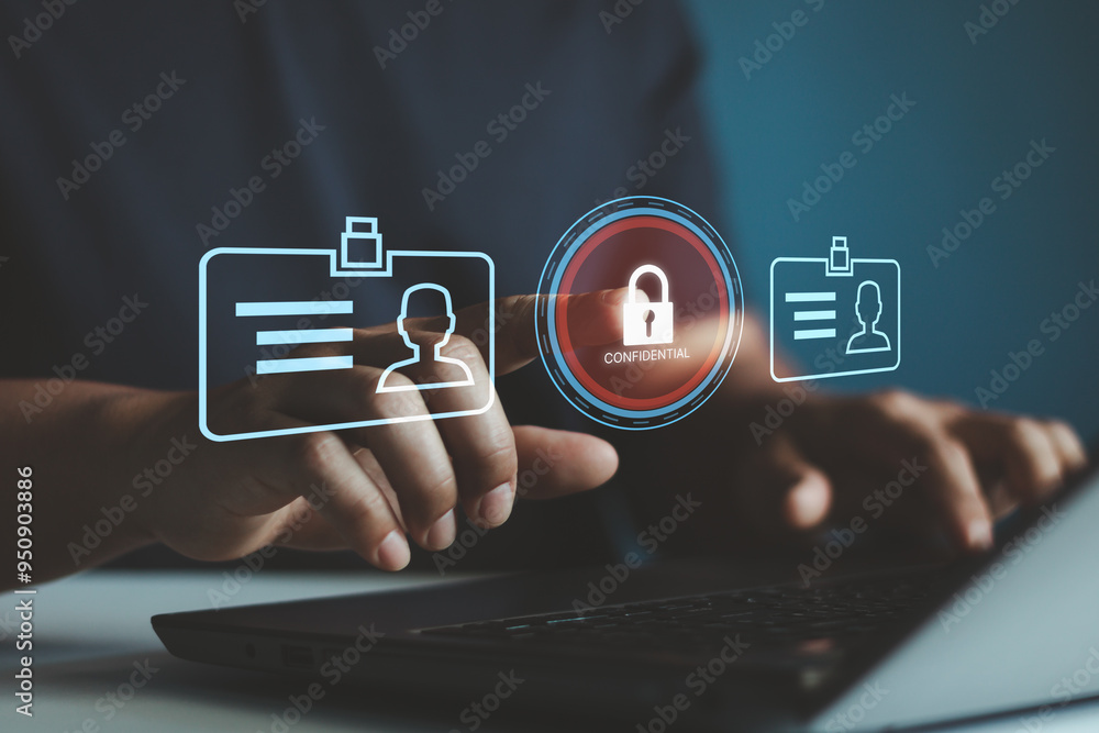 Leinwandbilder corporate data management system and document management system with employee privacy. employee conf