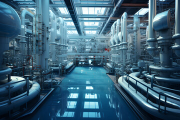 Obraz premium modern day factory, factory photo