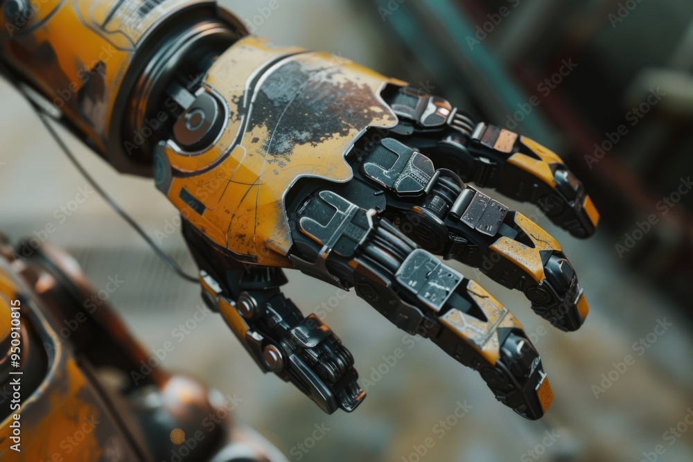 Poster robotic limb with mechanical details