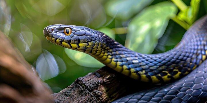 An impressive Black Mamba Snake Dendroaspis polylepis