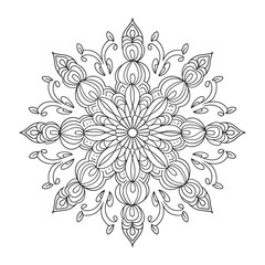 Fototapeta premium vector mandala hand drawn flower