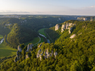 Old town rock Beuron in the upper Danube valley in Germany | Altstadtfelsen Beuron im oberen Donautal