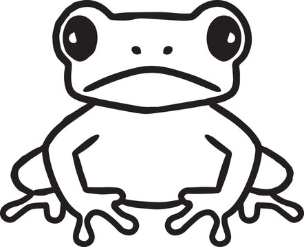 recommend clip art: Frog silhouette for digital content creation, vectorized frog logo, created with artificial intelligence