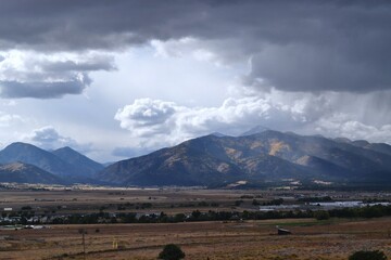 clouds over the central rocky mountains