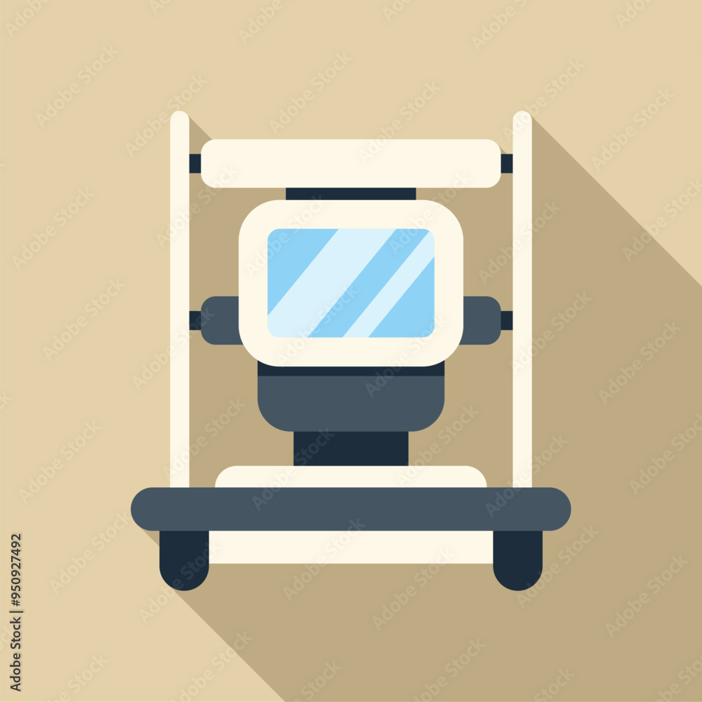 Poster medical equipment showing screen displaying data in a laboratory