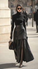 Naklejka premium woman in a dress
