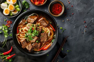Asian beef soup noodles