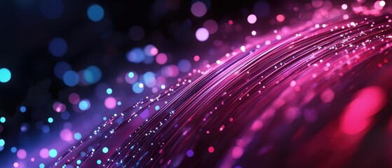 Obraz premium Enchanting Fiber Optic Lights in Vibrant Hues