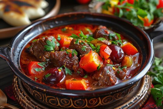 Authentic Turkish dishes Quince and plum lamb stew lamb tandoori Turkish name Ayvali erikli kuzu guvec kuzu tandir