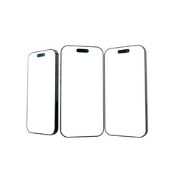 Transparent cellphone mockup with a modern and futuristic design.