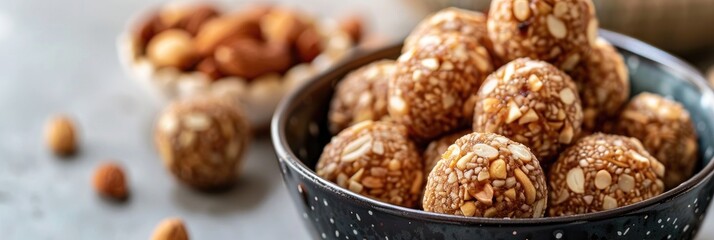 Healthy Snack Sweet Peanut Balls Made with Roasted Peanuts and Jaggery