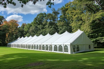 Obraz premium Big white event tent roof