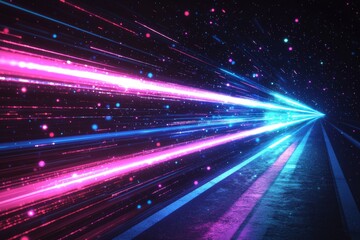 Abstract motion speed glowing effect background created with Generative AI