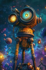 Rusty Robot in Space