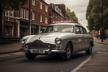 photo of a old police car, old police car photo, police
