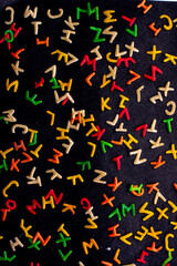 multicolor english alphabet seamless pattern