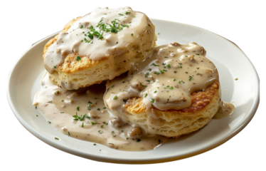 PNG Delicious biscuits with creamy gravy
