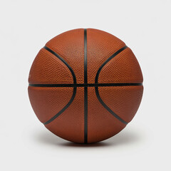 Basketball ball isolated on a white background with a clean, classic orange color