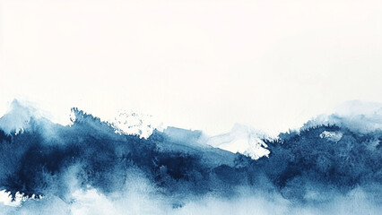 Elegant Brush Strokes: Indigo Watercolor Background