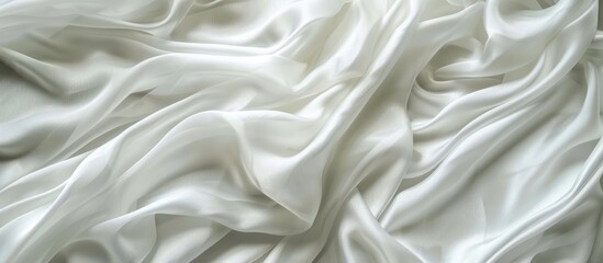 Obraz premium Beautiful White Fabric Waves Soft Focus Used For Backgrounds White Cloth Background