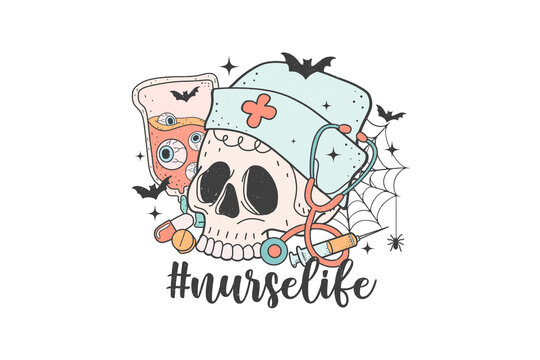 Nerse life, Halloween Nurse PNG Sublimation design
