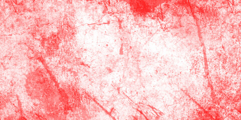 Abstract red grunge texture concrete wall fragment with scratches and cracks background, hires grunge watercolor texture and background with red and white rustic streaks and smudge on the metal sheet.