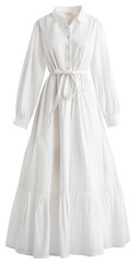 PNG Elegant white maxi dress