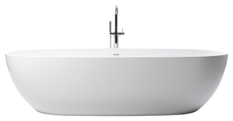 PNG Modern minimalist white bathtub