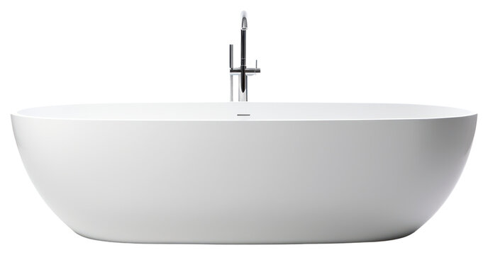 PNG Modern minimalist white bathtub