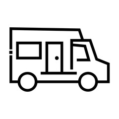 camper van Line Icon