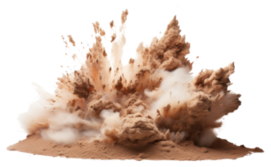 PNG Exploding brown powder cloud