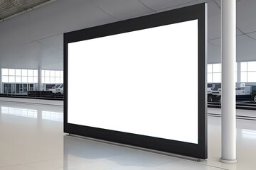 Fototapeta premium A large billboard positioned in a spacious building, perfect for advertising