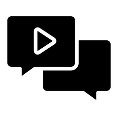 Fototapeta premium Video Message Icons