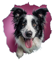 Fototapeta premium PNG Border Collie dog, transparent background