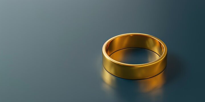 Classic 24k Gold Simple Ring featuring a Sleek and Stylish Design