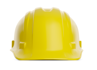 Yellow Construction Hard Hat Isolated. Transparent PNG.