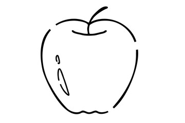 美味しいリンゴの線画