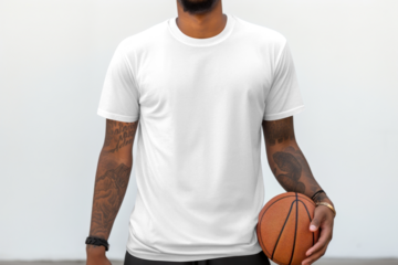 PNG men's streetwear t-shirt mockup, transparent design