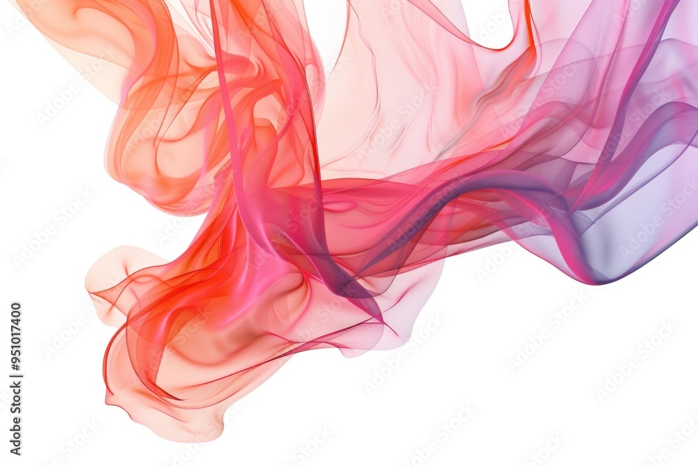 Poster A close-up shot of red and purple smoke, ideal for use in abstract backgrounds or adding atmospheric effects to your design