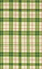 Green and red plaid fabric