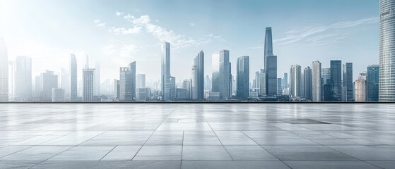 Majestic Cityscape Reflected in Tranquil Waters