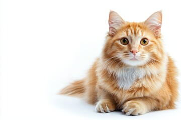 Fototapeta premium Cute ginger cat looking up