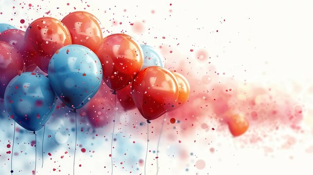 Festive Birthday Bash - Abstract Illustration for Text Overlay