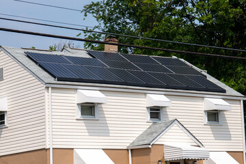 new solar panels on the roof